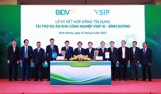 bidv va vsip ky ket hop dong tin dung tai tro du an dau tu xay dung kcn vsip iii binh duong