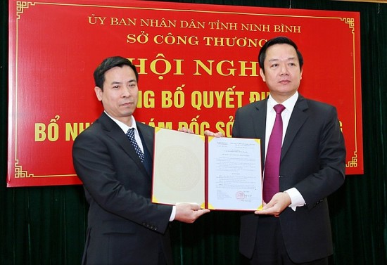 Ông Dương Đức Đằng giữ chức Giám đốc Sở Công Thương tỉnh Ninh Bình