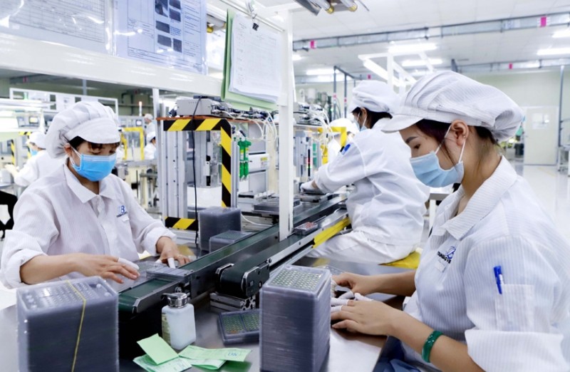 Công ty TNHH Youngbag Micromotor Việt Nam (Khu Công nghiệp Bình Xuyên, huyện Bình Xuyên, Vĩnh Phúc) tăng tốc sản xuất ngay từ đầu năm 2023.