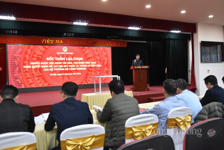 Bốc thăm ngẫu nhiên người được xác minh tài sản năm 2023 của Bộ Công Thương Bốc thăm ngẫu nhiên người được xác minh tài sản năm 2023 của Bộ Công Thương