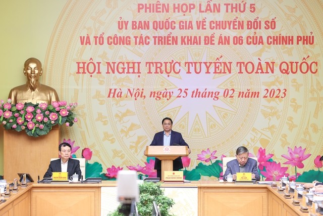 Thủ tướng Phạm Minh Chính chủ trì hội nghị trực tuyến toàn quốc về chuyển đổi số