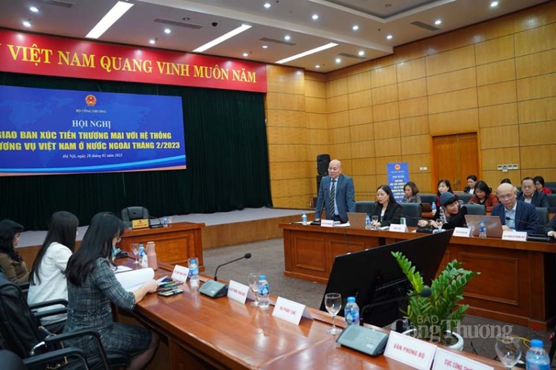Hội nghị giao ban xúc tiến thương mại với hệ thống Thương vụ Việt Nam ở nước ngoài tháng 2/2023