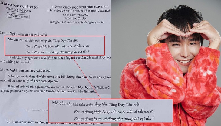 Xôn xao bài hát “Bên trên tầng lầu” vào đề thi môn Ngữ văn