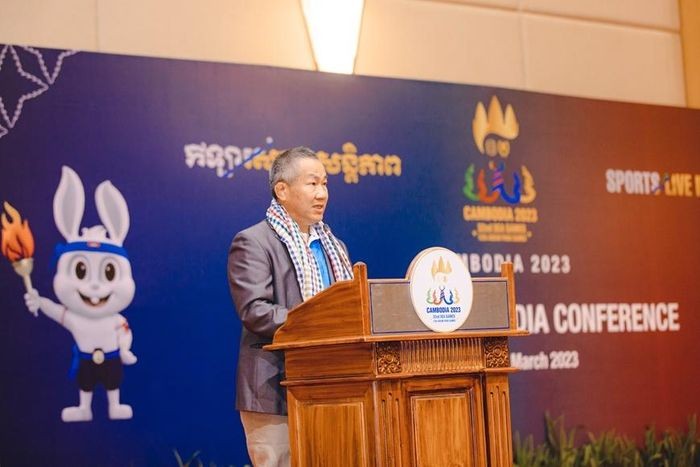Ông Vath Chamroeun, Tổng thư ký Ủy ban Quốc gia tổ chức SEA Games 32. Ảnh: Cambodia2023.com.