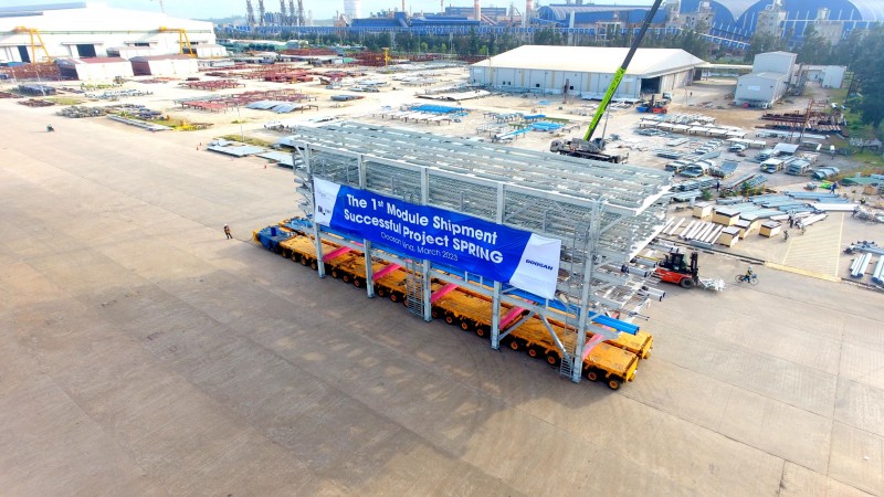 Doosan Vina xuất khẩu lô hàng nặng 1.226 tấn sang Singapore