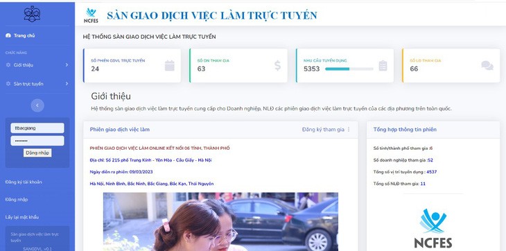 Thí điểm công cụ quản lý điều hành sàn giao dịch việc làm trực tuyến