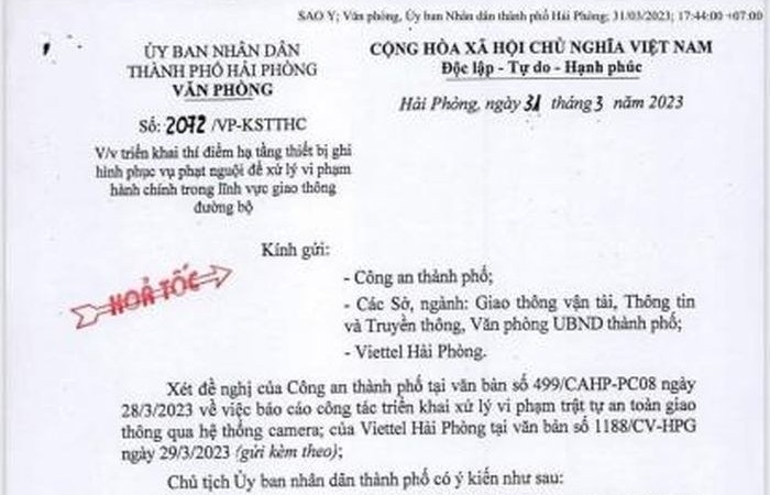 Hải Phòng: Thí điểm lắp camera phạt nguội ở 5 nút giao thông