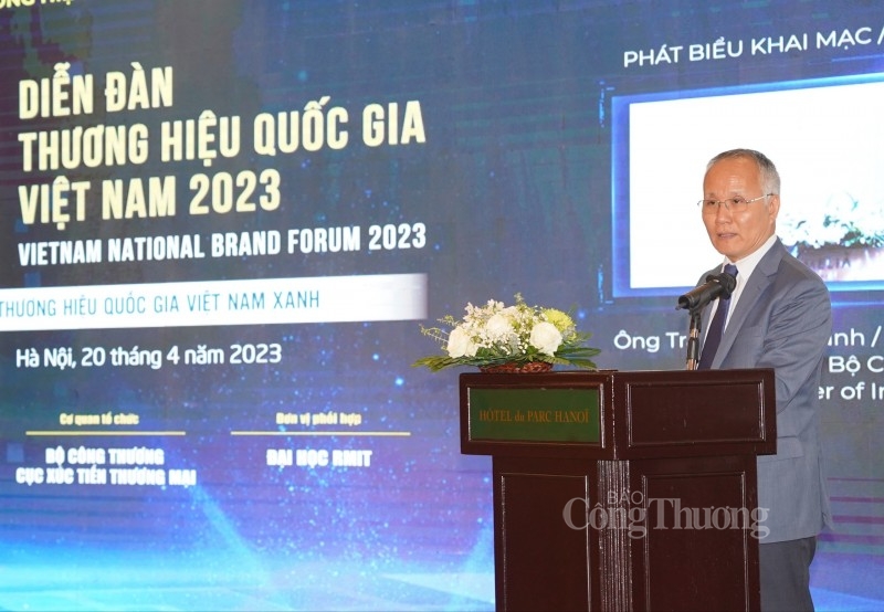 Thứ trưởng Trần Quốc Khánh phát biểu khai mạc Tuần lễ Thương hiệu quốc gia và Diễn đàn quốc tế Thương hiệu quốc gia Việt Nam 2023