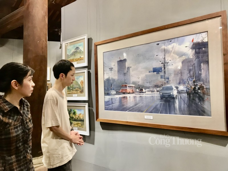 Sống động tình đất, tình người phương Nam qua triển lãm 105 bức tranh màu nước