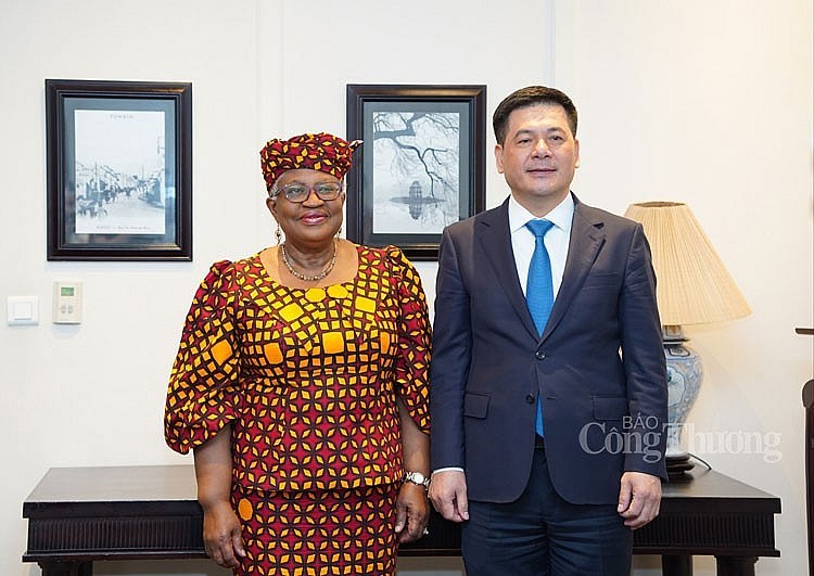 Ngày 18/5/2023, tại Hà Nội, Bộ trưởng Bộ Công Thương Nguyễn Hồng Diên đã làm việc với Tổng giám đốc Tổ chức Thương mại thế giới (WTO) Ngozi Okonjo-Iweal.