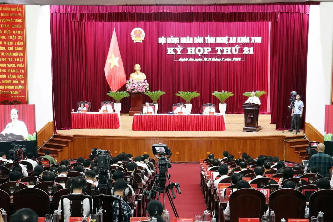 Nghệ An: Khai mạc Kỳ họp thứ 21, Hội đồng nhân dân tỉnh khóa XVIII