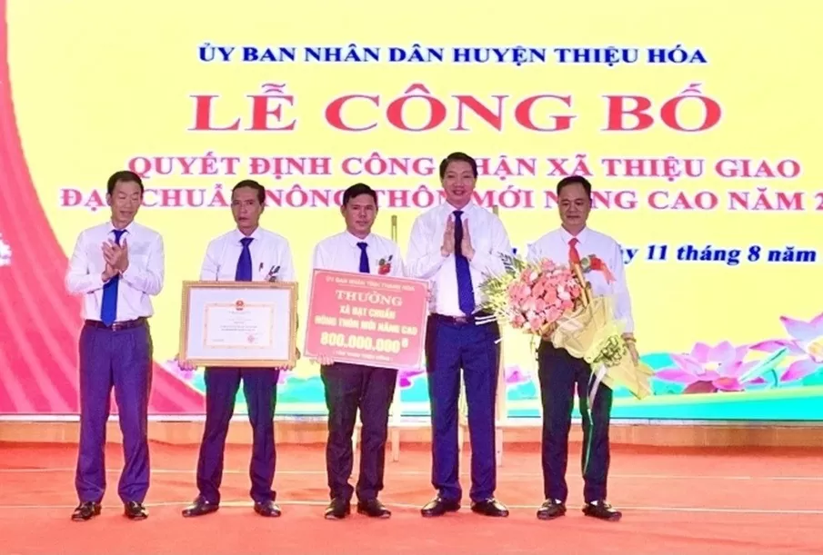 Thanh Hóa thêm một xã đạt chuẩn nông thôn mới nâng cao