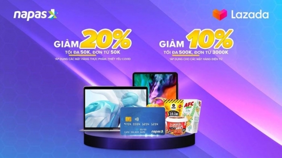 NAPAS liên kết với Lazada: Bùng nổ sale cuối năm quá đã